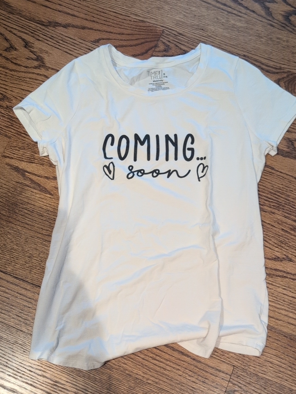Time and Tru White Short-Sleeve 'Coming Soon' Graphic Tee